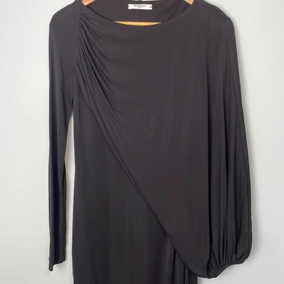 Givenchy Bateau Neckline Knee-Length Black Dress Size 40 - Picture 6 of 13